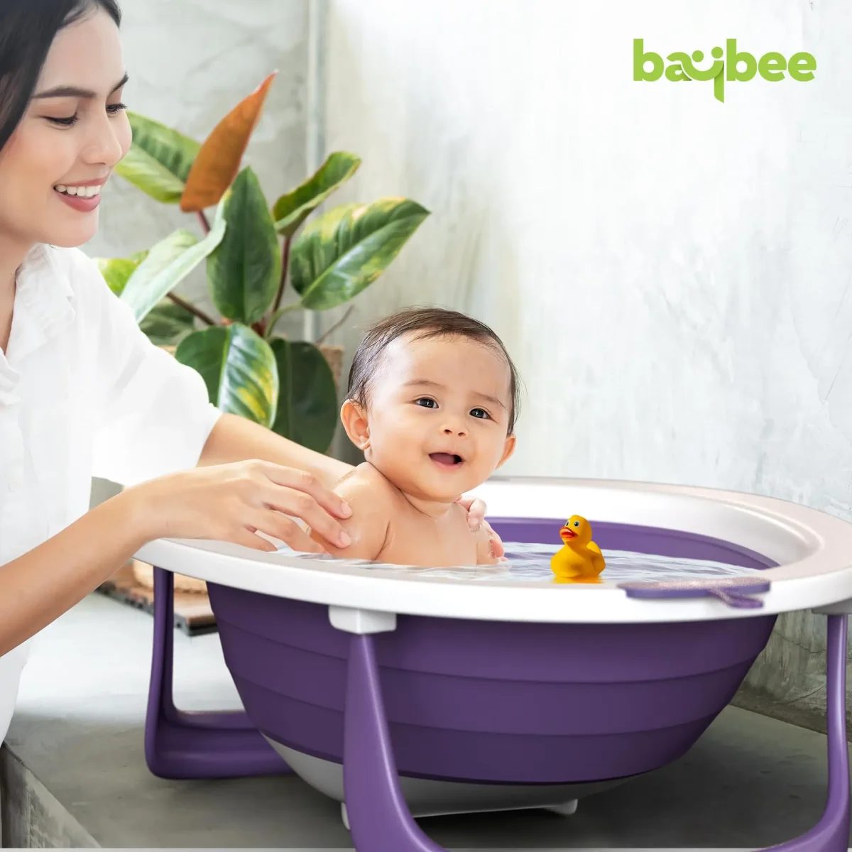 Baybee Ivola Foldable Baby Bath Tub for Kids, Mini Swimming Pool for Kids Bathtub for Baby - Image 9