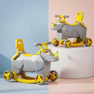 Baby Rocking Rhino 2 in 1 Ride on Toy Car for Kids