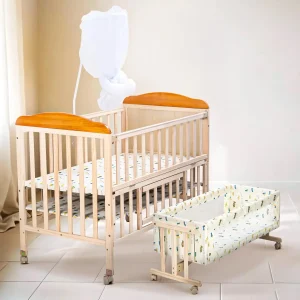 Baybee Crolla 3 in 1 Wooden Cradle for New Born Baby