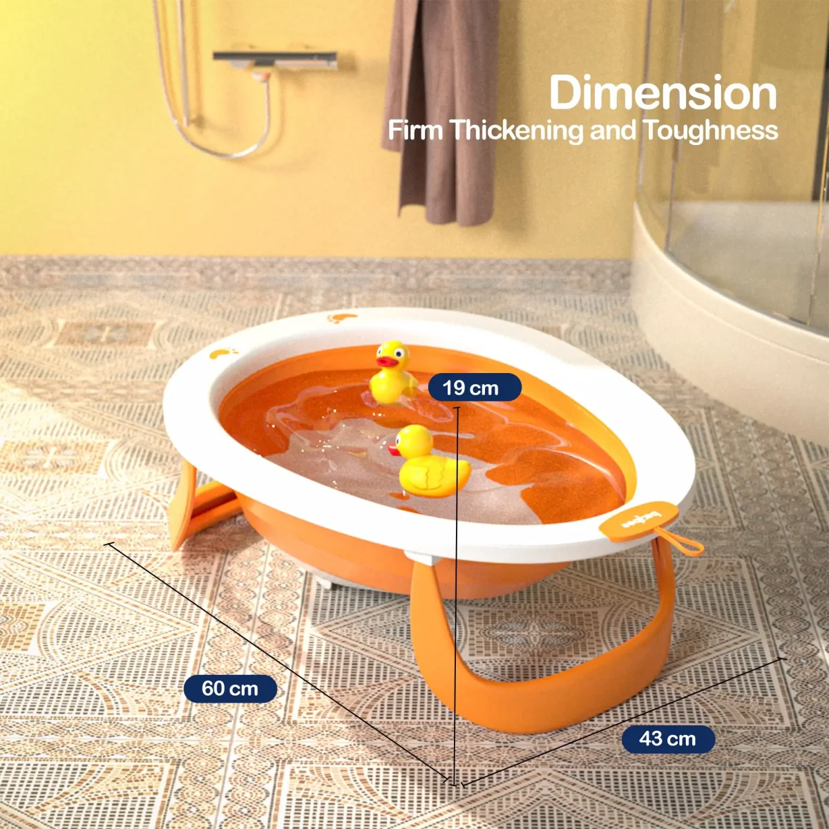 Baybee Ivola Foldable Baby Bath Tub for Kids, Mini Swimming Pool for Kids Bathtub for Baby - Image 8