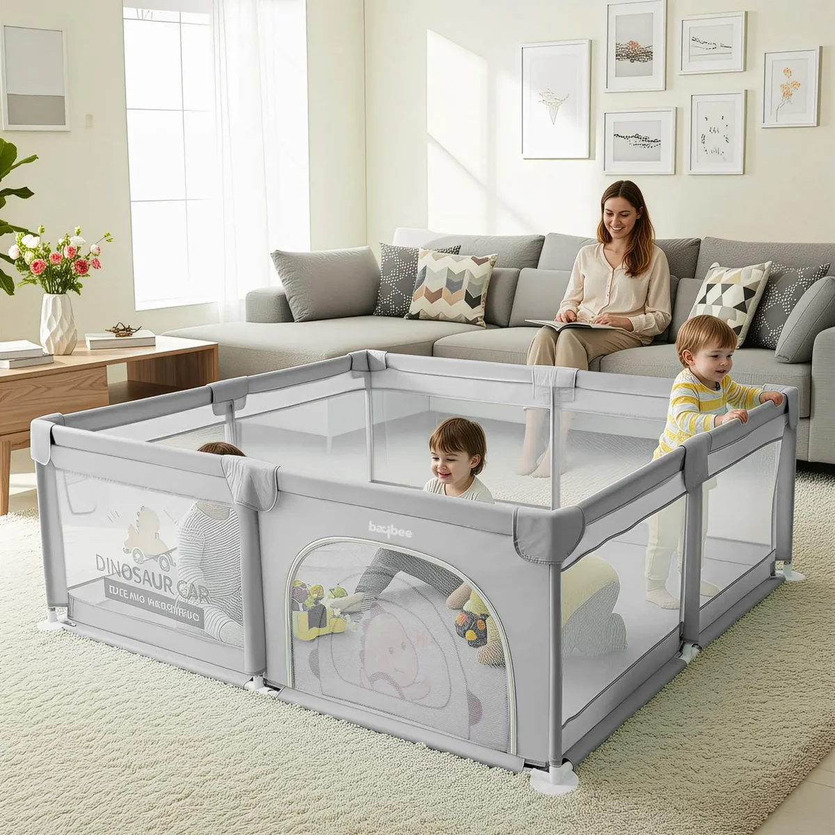 Baybee Nestoria Kids Playpen for Babies Baby Play Area Indoor Setup (180 x 150 CM) - Image 2