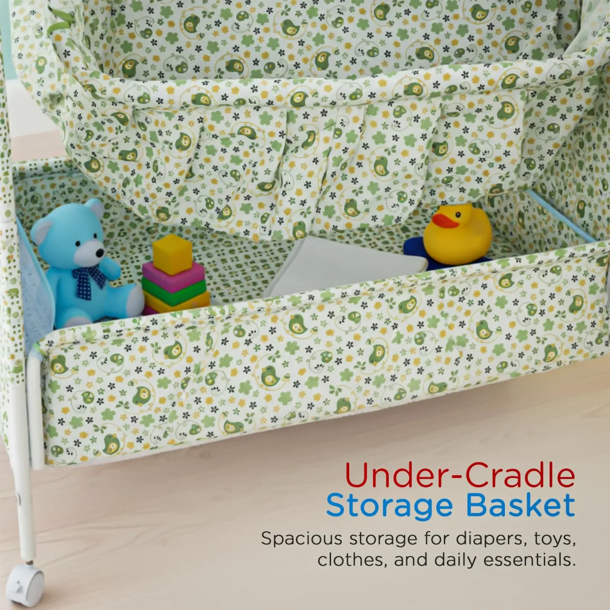 Baybee DOZY Baby Swing Cradle for Newborns with Mosquito Net Portable Infant Palna Jhula - Image 6